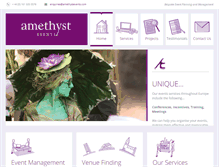 Tablet Screenshot of amethystevents.com